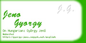 jeno gyorgy business card